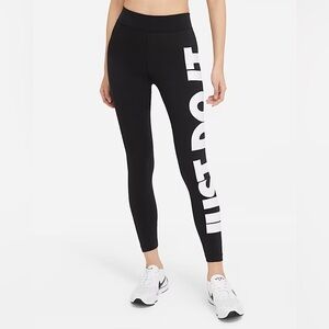 Nike Black and White Logo Leggings